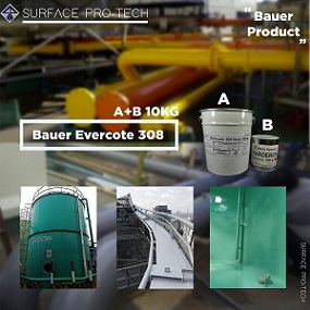 Bauer Evercote 308 Concrete อีพ็อกซี่ (A+B) มีเนื้อสาร 100 เปอร์เซ็น สารสำหรับทาพื้นผิวต่างๆทั้งผิวโลหะ และคอนกรีต